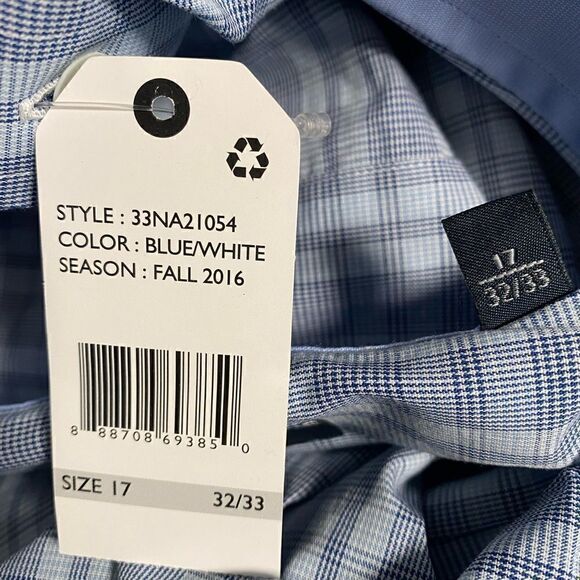 Nautica Classic Fit Bottom Up Long Sleeve Shirt Blue Men’s Size 17, 32/3… - Picture 9 of 12